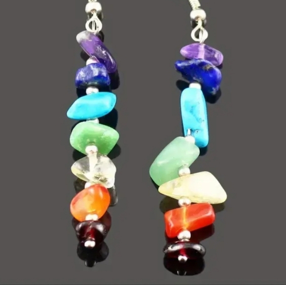 New! Rainbow  dangle  earrings - Picture 7 of 7